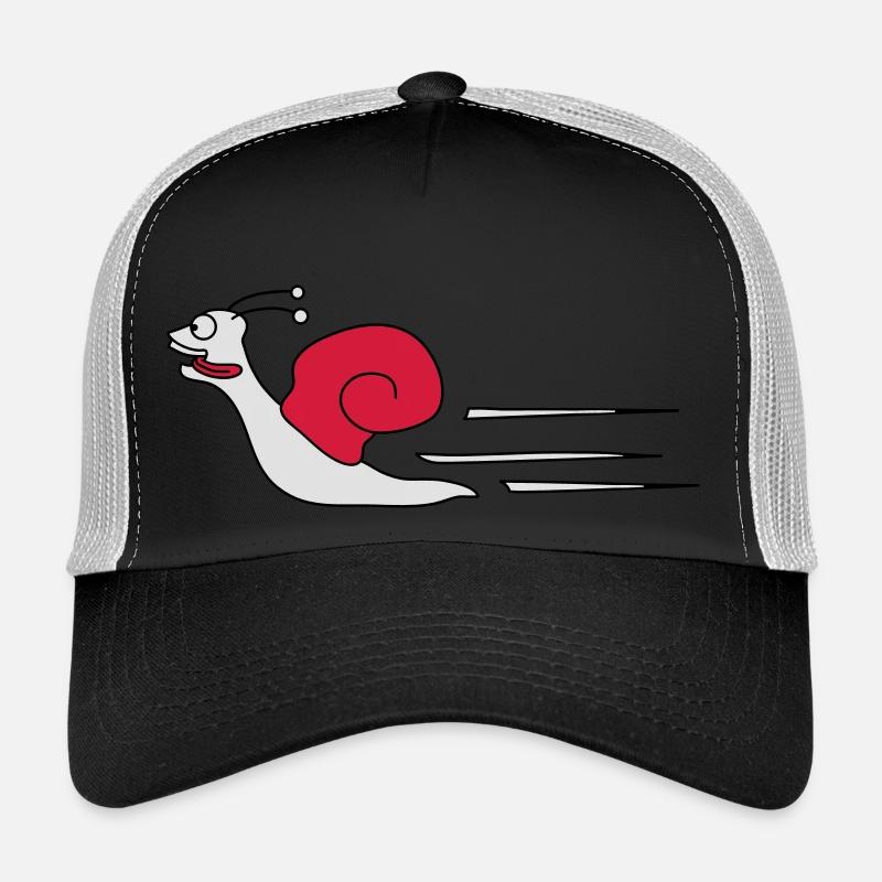 Fast Snail - Trucker Cap - Schwarz/Steingrau