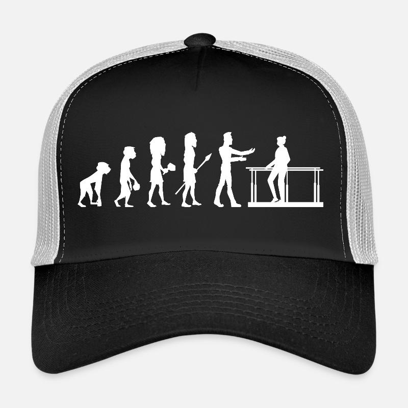 Evolution Masseur Physiotherapeut Humor Physio - Trucker Cap - Schwarz/Steingrau