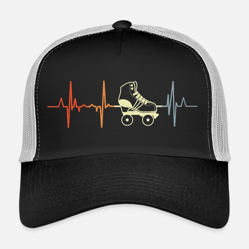 Roller skates Heart Line ECG Trucker Cap