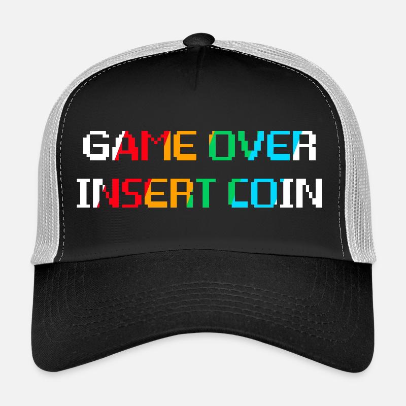 Game Over Insert Coin (dark) Trucker Cap