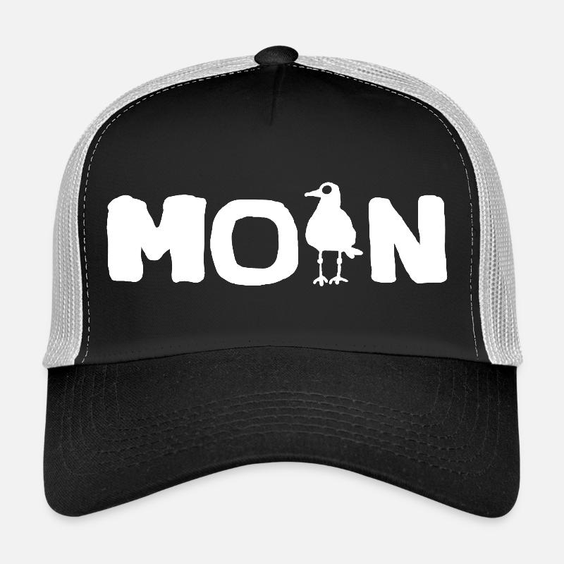 Seagull Moin Hat Gift Idea - Trucker Cap - black/stone grey