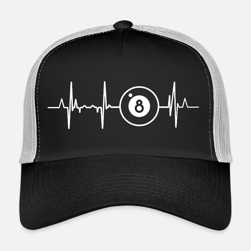 Billard Herzklopfen - Trucker Cap - Schwarz/Steingrau