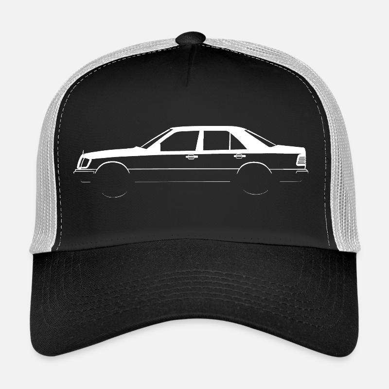 W124 Auto Oldtimer Vintage Deutsch German Retro - Trucker Cap - Schwarz/Steingrau