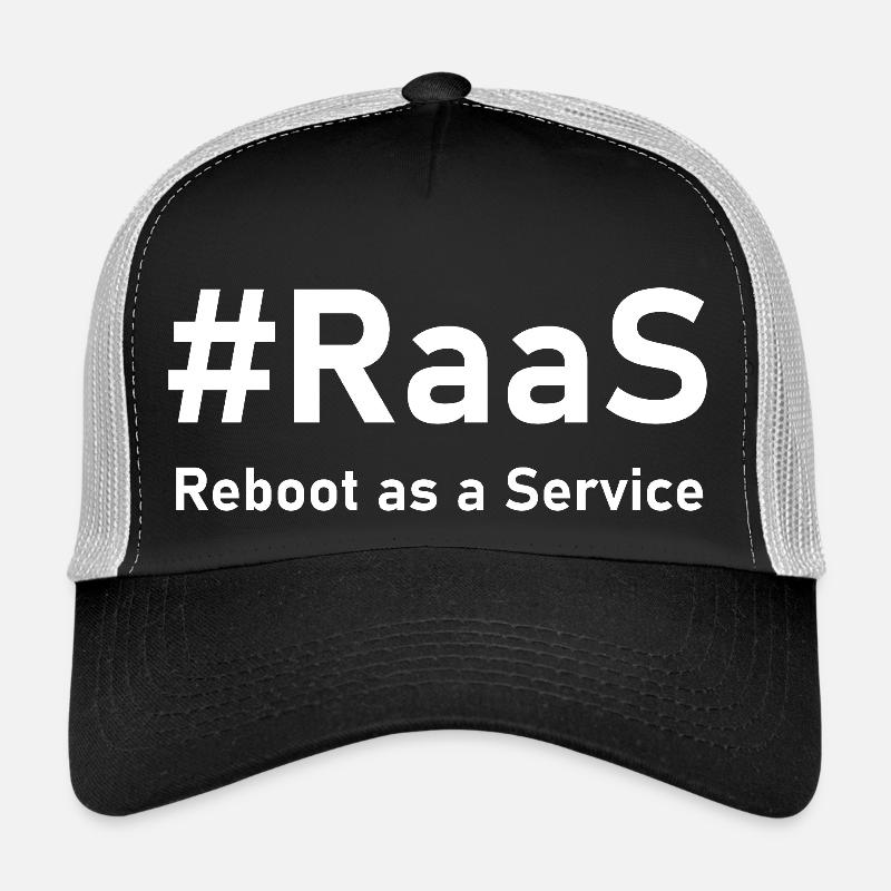 RaaS – Reboot as a Service | Lustiger IT-Spruch - Trucker Cap - Schwarz/Steingrau