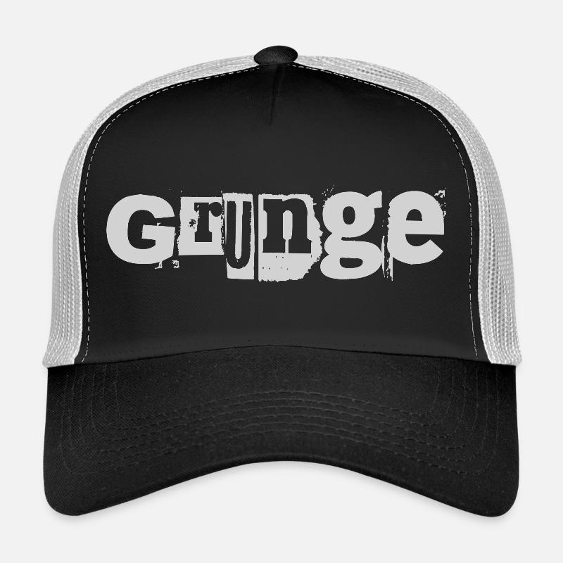 Grunge music distressed logo design Trucker Cap