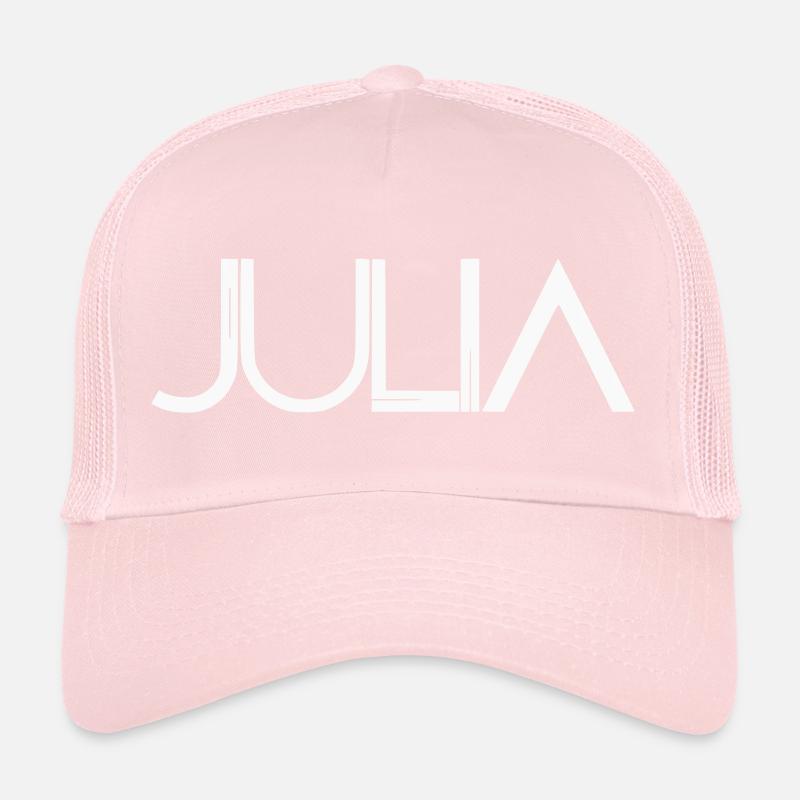 Julia Name Design - Typographie moderne en filigrane Casquette trucker 