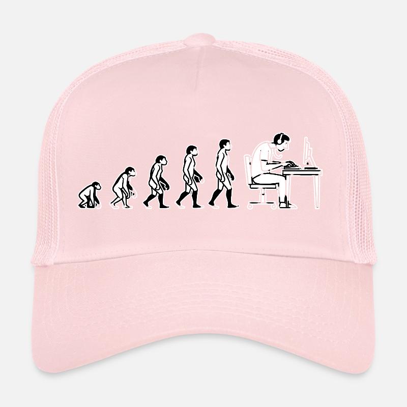 L’évolution s’arrête à l’ordinateur – Conception de l’humour Casquette trucker 