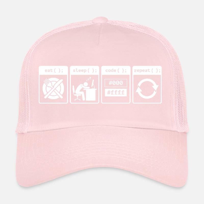 Eat Sleep Code Repeat – Conception de flux de travail pour codeurs Casquette trucker 