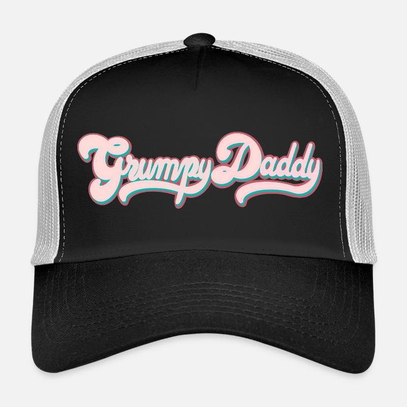 Grumpy Daddy Retro Script - Color "Sports Bra" Trucker Cap