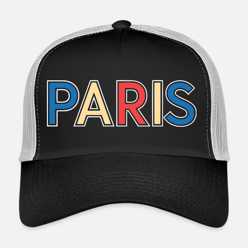 Pariser Farbblocktypografie Trucker Cap