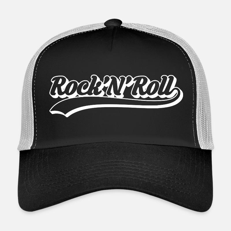 Rock 'N' Roll Retro Script Trucker Cap