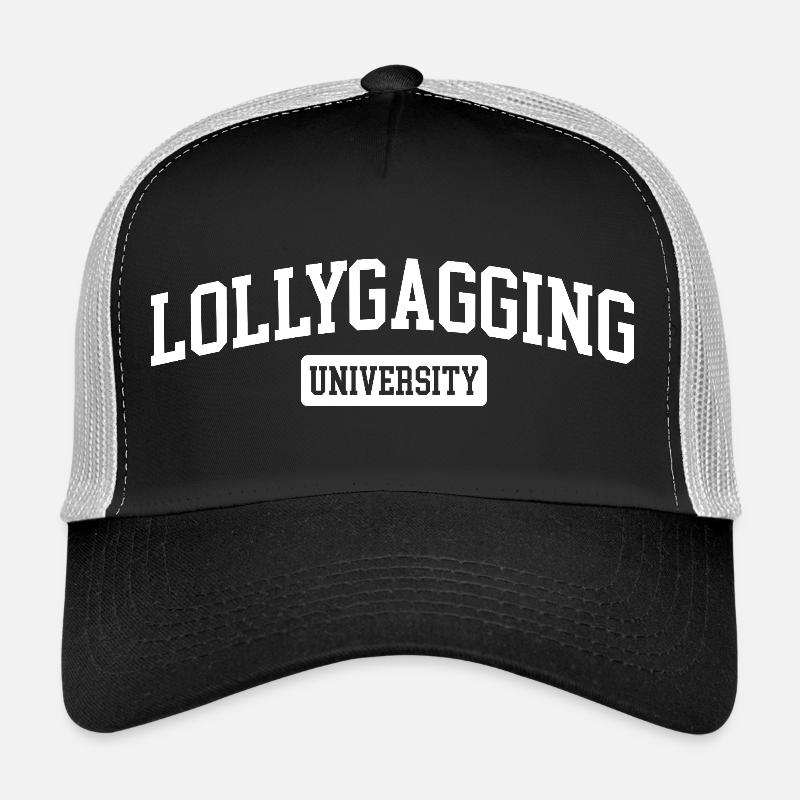 Dawdling at the university, procrastination, jostling Trucker Cap