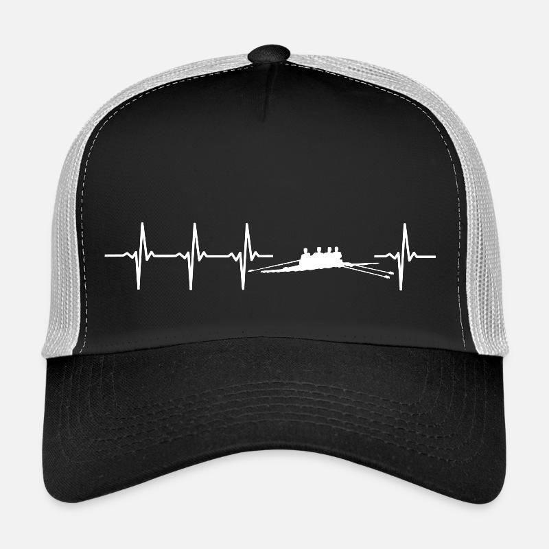 J'aime aviron (rameur rythme cardiaque) Casquette trucker 