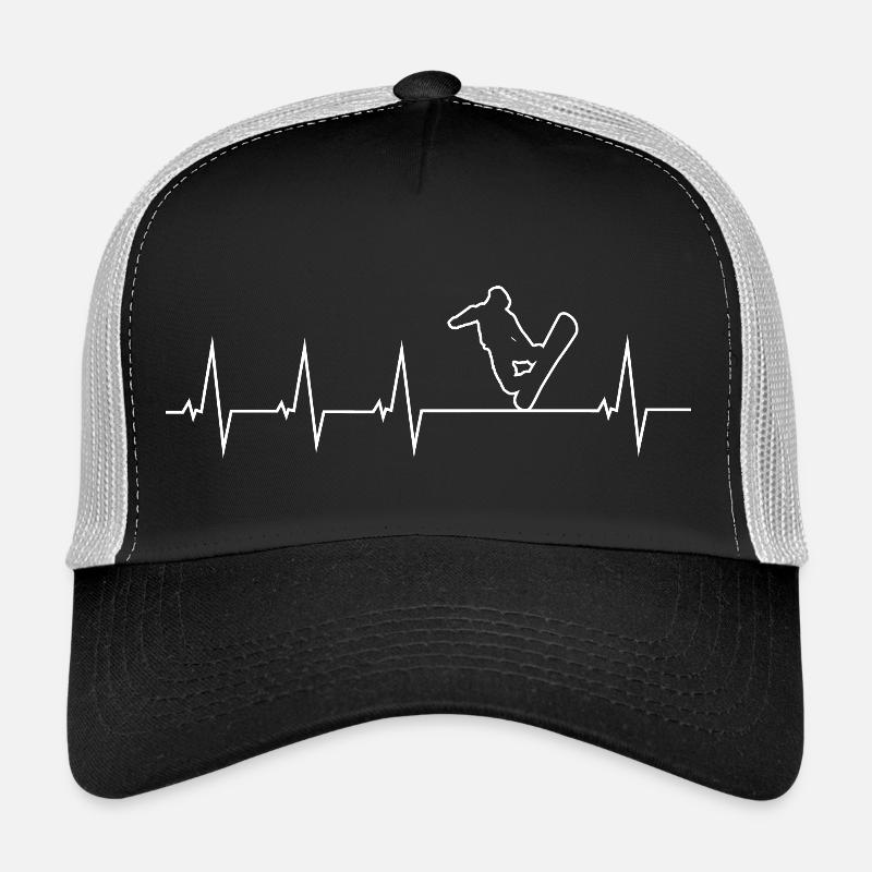 Ich liebe Snowboarden - Trucker Cap - Schwarz/Steingrau