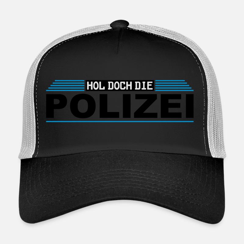 Hol doch die Polizei - Trucker Cap - Schwarz/Steingrau