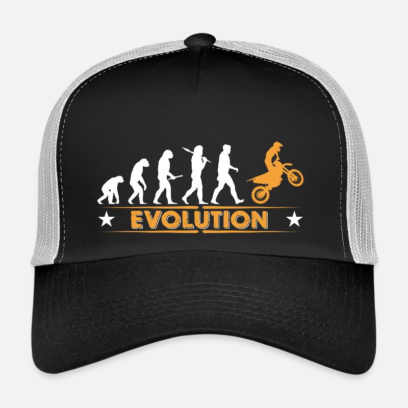Motocross Evolution - orange/weiss Casquette trucker 