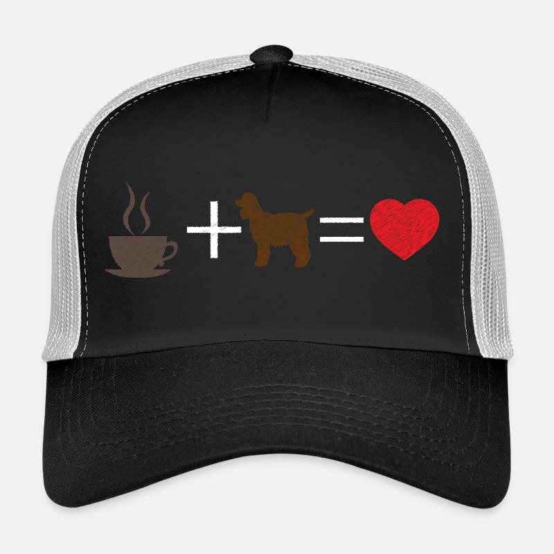 Dog / Cocker Spaniel: Coffee + Cocker Spaniel Trucker Cap