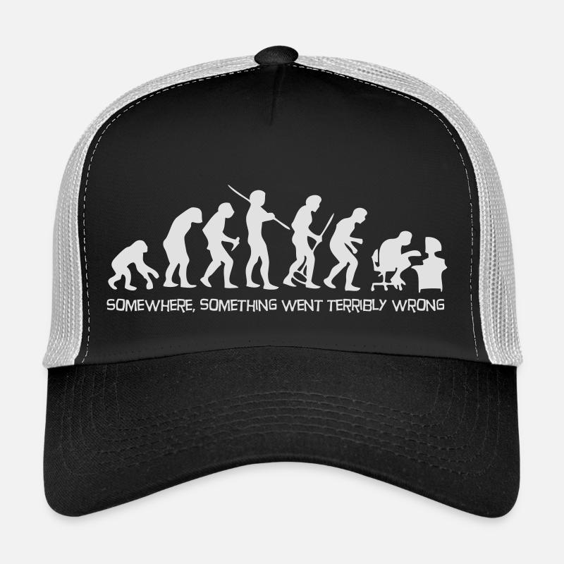 Darwin's Human Evolution From Ape To Digital Man. - Trucker Cap - black/stone grey