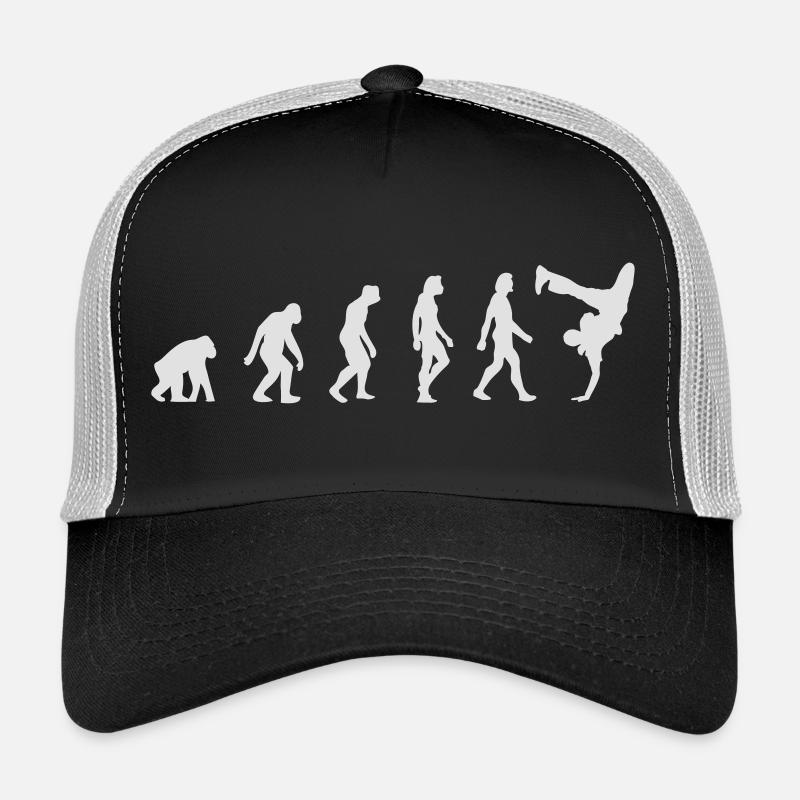 Die Evolution des Breakdancing - Trucker Cap - Schwarz/Steingrau