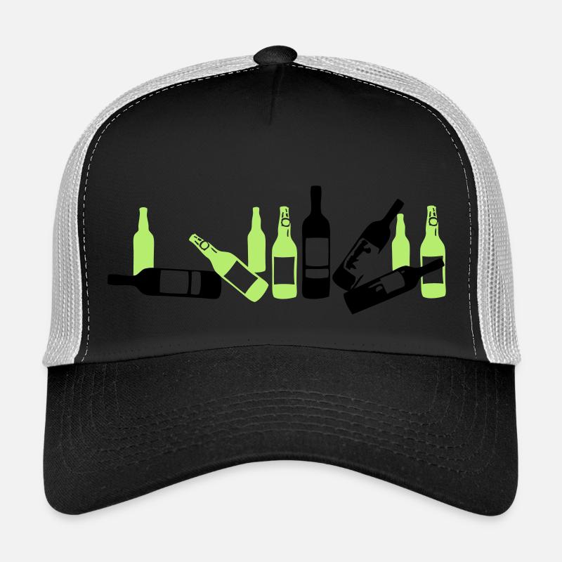 cadavre entasse bouteille biere verre Casquette trucker 