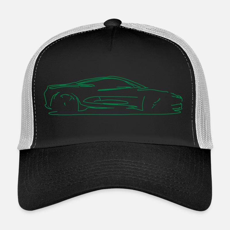 car sketch - Trucker Cap - black/stone grey