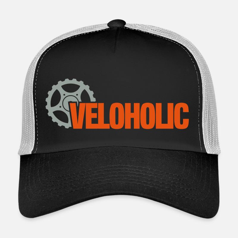 veloholic - Trucker Cap - Schwarz/Steingrau