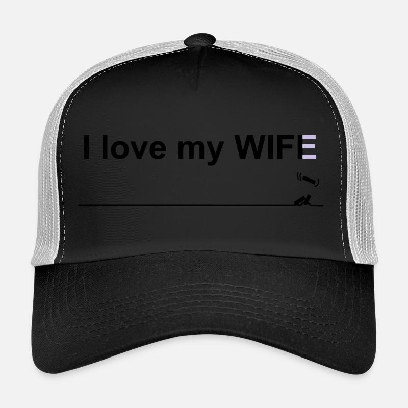 Ich liebe meine Frau wifi - Trucker Cap - Schwarz/Steingrau