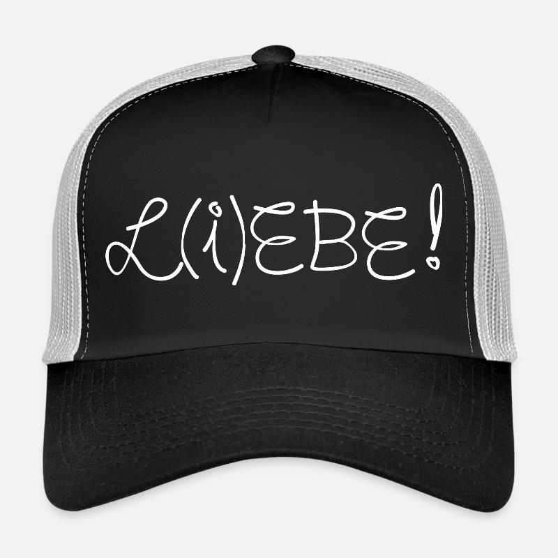 L(i)ebe Liebe Lebe - Trucker Cap - Schwarz/Steingrau