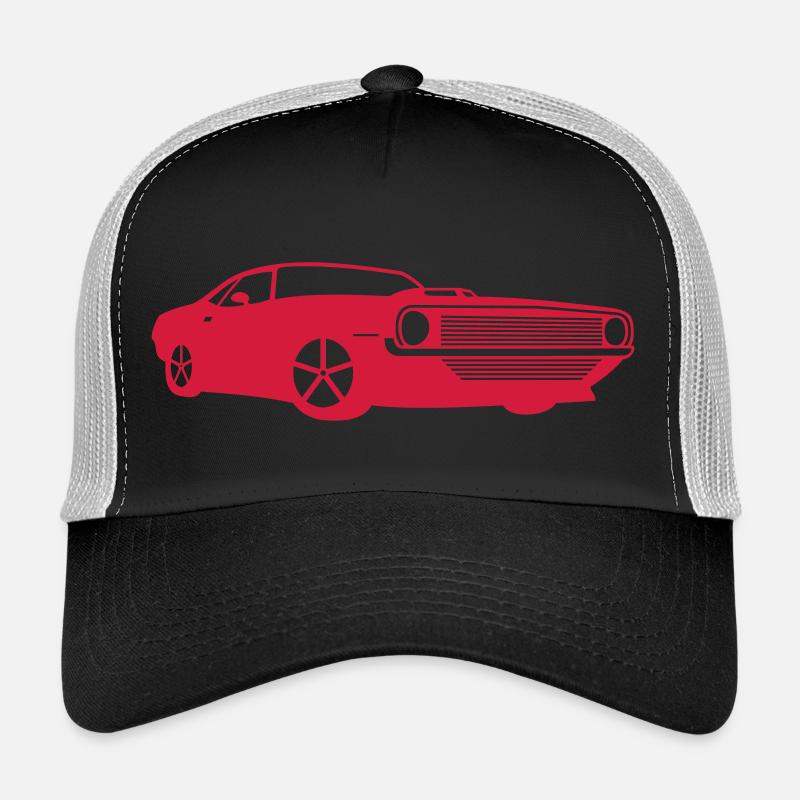 muscle car phc red - Trucker Cap - Schwarz/Steingrau