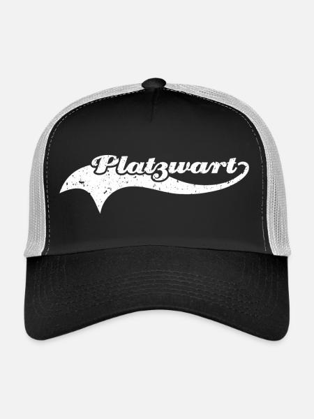 platzwart verwittert - Trucker Cap - Schwarz/Steingrau