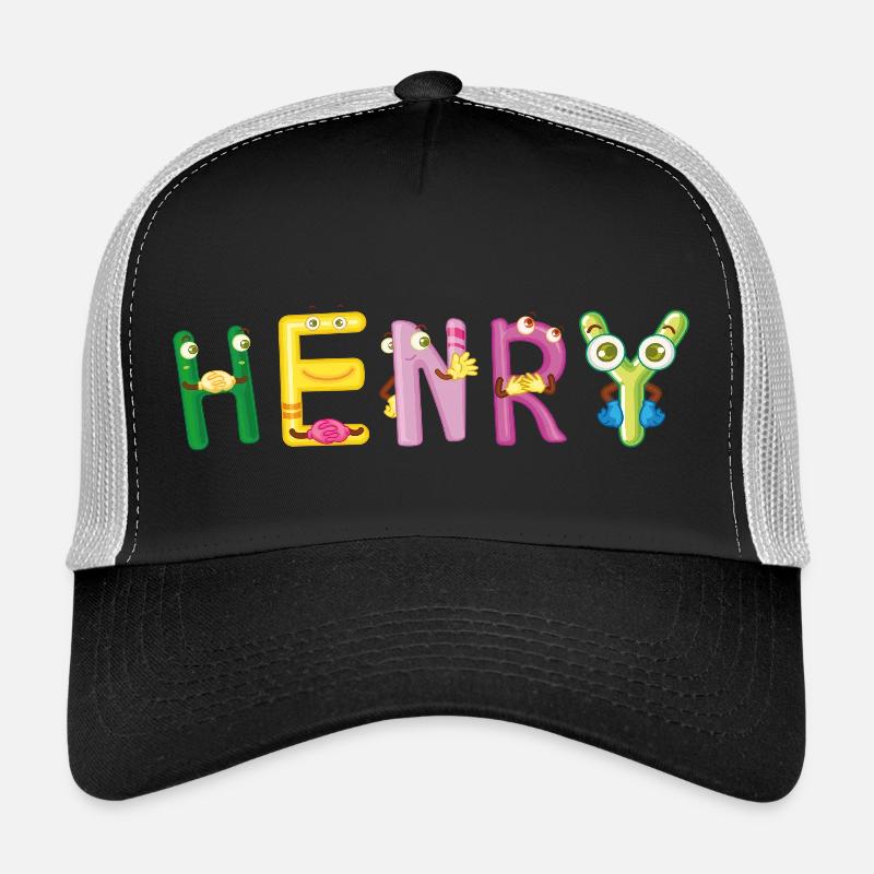 Henry - Trucker Cap - Schwarz/Steingrau
