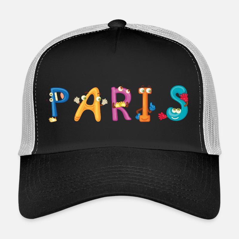Paris - Trucker Cap - Schwarz/Steingrau