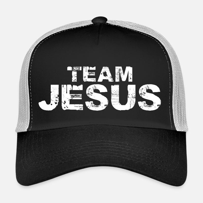 Jesus Team - Trucker Cap - Schwarz/Steingrau