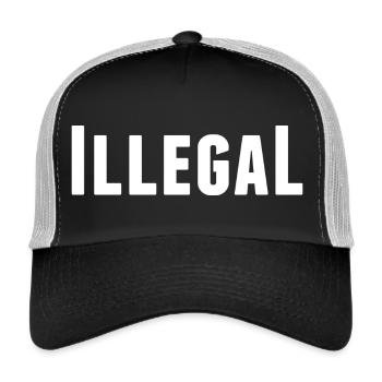illégalement illégal illégal - Casquette trucker  - noir/gris pierre - Devant