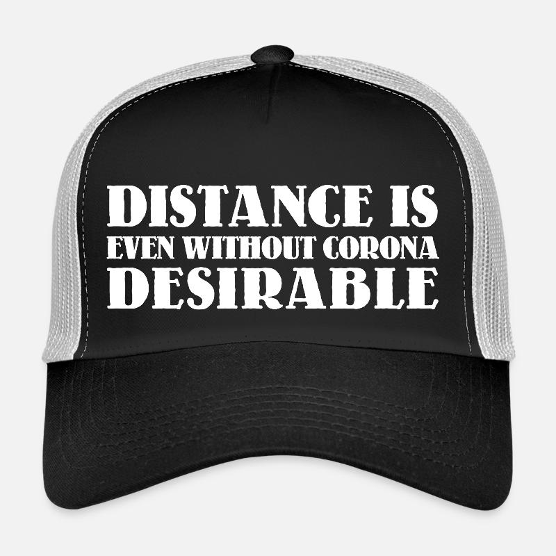 La distance est souhaitable - Casquette trucker  - noir/gris pierre