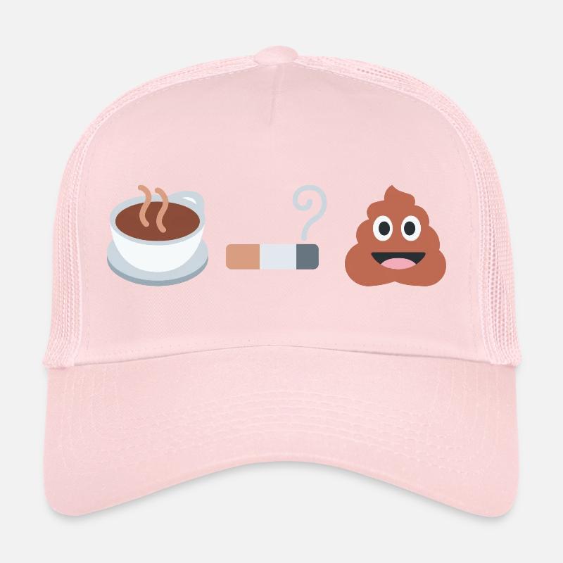Café, cigarette, biscuit Casquette trucker 