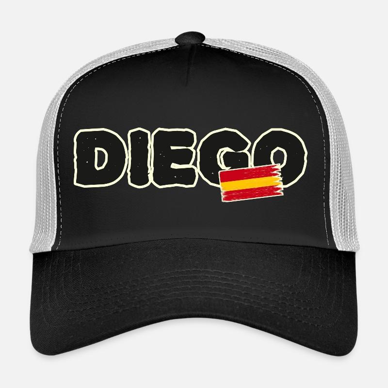 Diego Drapeau espagnol Espagne Casquette trucker 