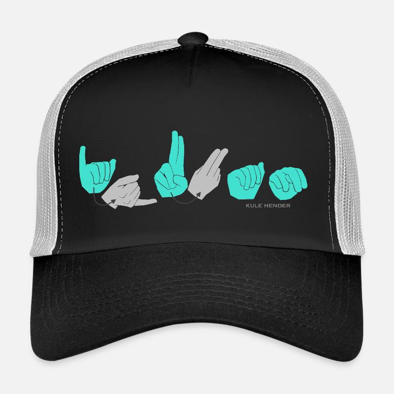 JUAN turquoise - Trucker Cap - black/stone grey
