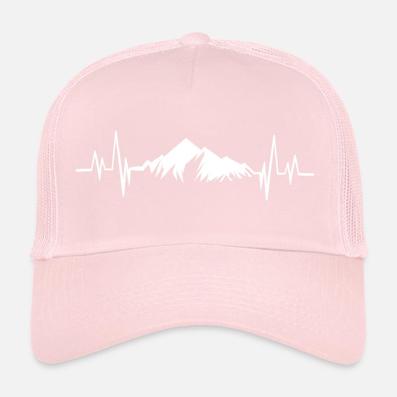 Herzschlag in Bergsilhouette Trucker Cap