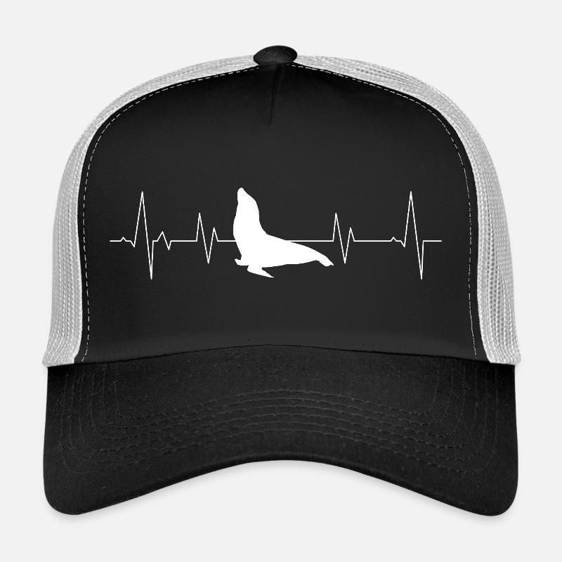 Phoque - Casquette trucker  - noir/gris pierre