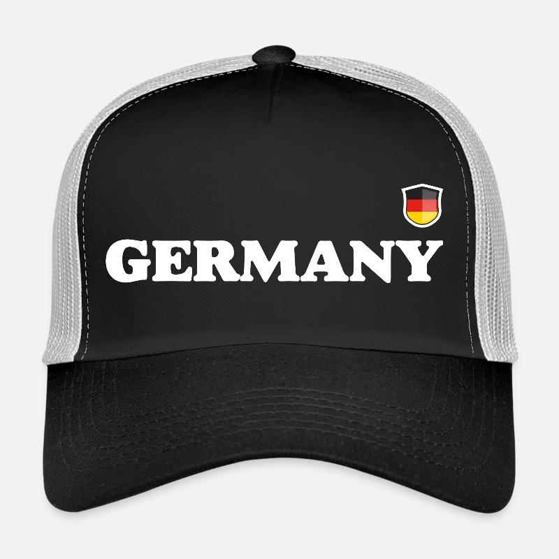 T-shirt de typographie Germany Crest Casquette trucker 