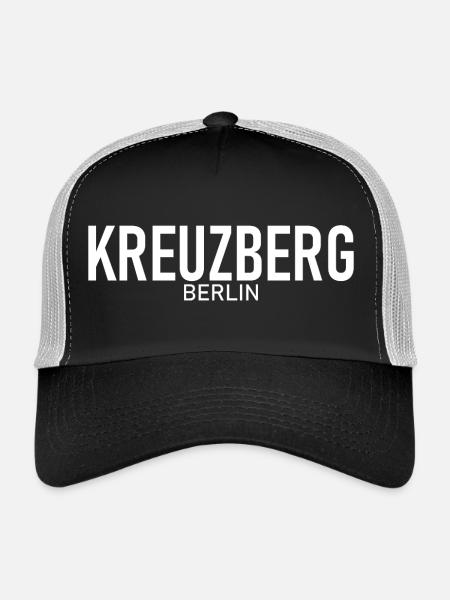 Kreuzberg - Berlin - Quartier - Allemagne - Casquette trucker  - noir/gris pierre - Devant