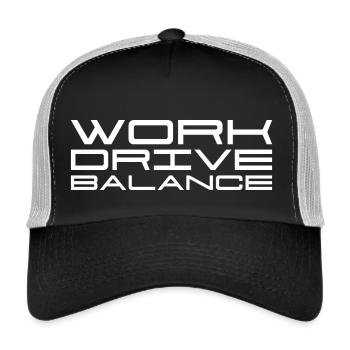 Work Drive Balance - Auto - Sportwagen - Trucker Cap - Schwarz/Steingrau - Vorne