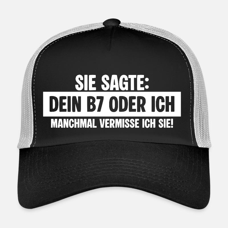 B7 Exfreundin - Trucker Cap - Schwarz/Steingrau