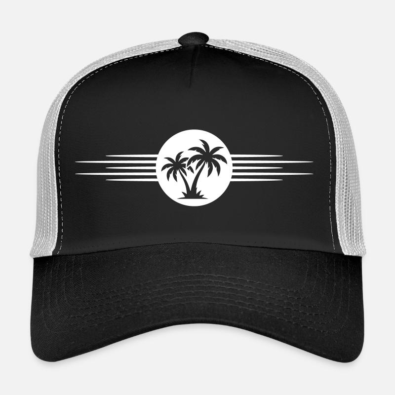 Île symbole de palmier Casquette trucker 