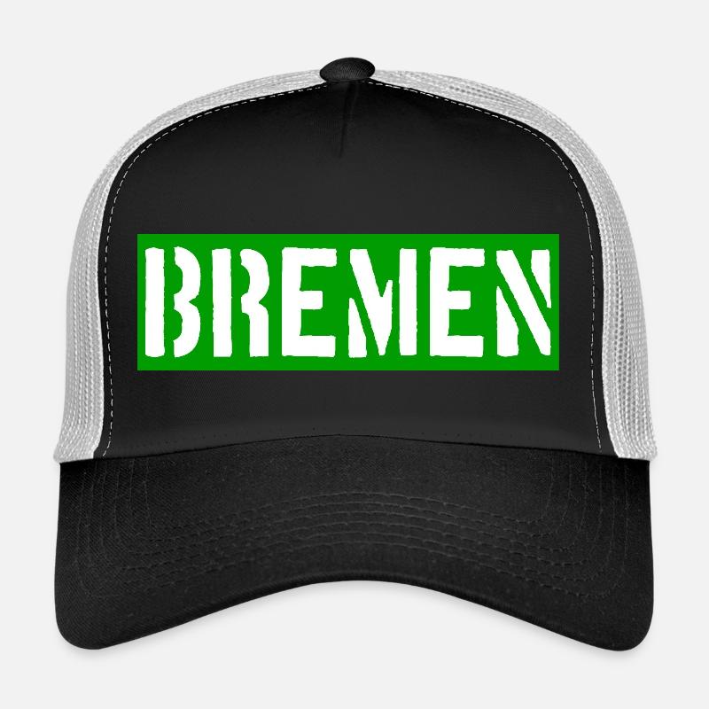 Bremen - Weser - Werder - Hansestadt - Trucker Cap - Schwarz/Steingrau