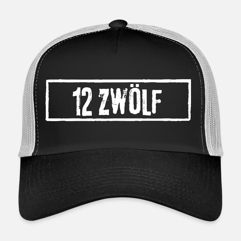 12 Zwolf  Geburtstag Rock Grunge - Trucker Cap - Schwarz/Steingrau