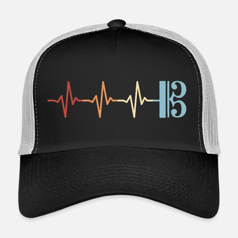 Alto clef, viola, viola, heartbeat Trucker Cap