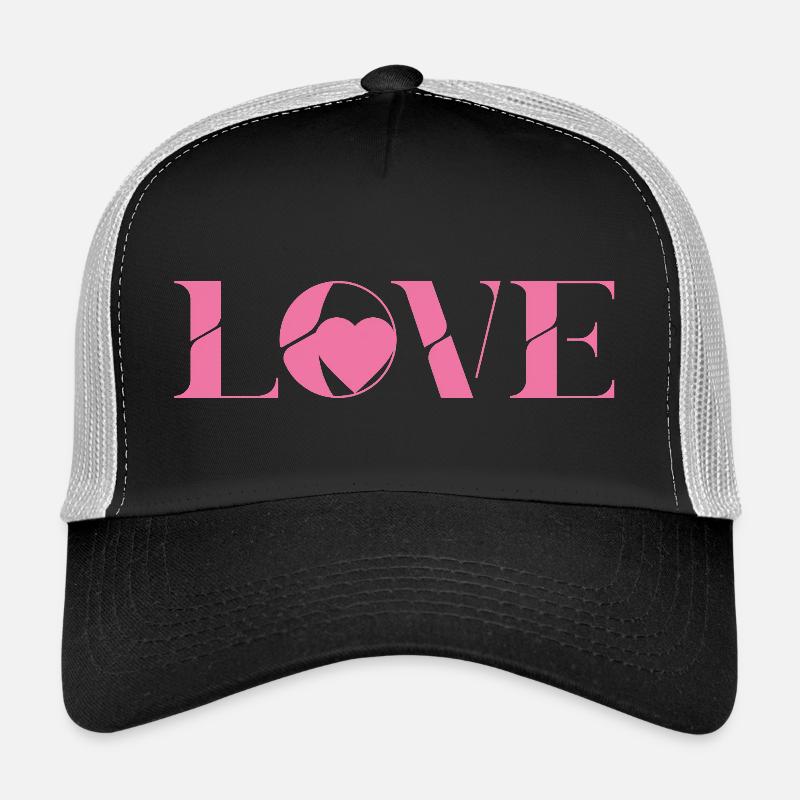 Pink Love Text Design Casquette trucker 