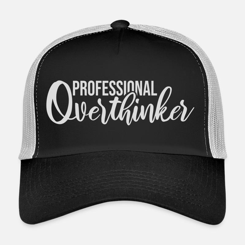 Logo drôle d’anxiété drôle et sombre de la réflexion professionnelle Casquette trucker 